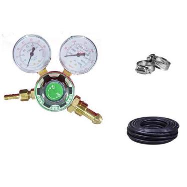 Imagem de Regulador de pressão de argônio + 3 metros mangueira 5/16 - OMEGA