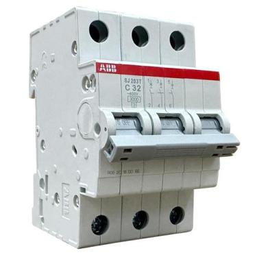 Imagem de Mini Disjuntor Tripolar ABB SJ203T-C32 32A 3kA 400V, 280