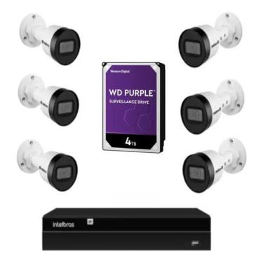 Imagem de Gravador Nvr Intelbras 1408p Poe 6 Câmeras Vipc 1230 Bullet