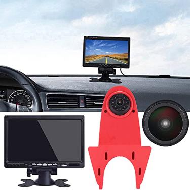 Imagem de Lente de 18 mm para carro, terceiro teto, lâmpada de freio, luz de freio, câmera de reserva de visão traseira, substituição para Crafter MAN TGE de veículo de transporte modificado de 2017 (com tela