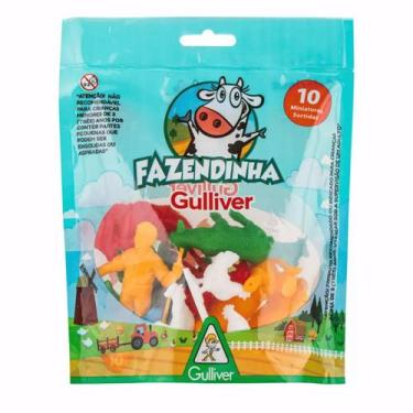 Imagem de Brinquedo Saquinho Fazendinha Com 10 Figuras 6838 Gulliver