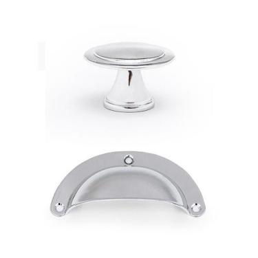 Imagem de Puxadores Para Armário Puxador Concha Puxadores redondos Puxador de ga