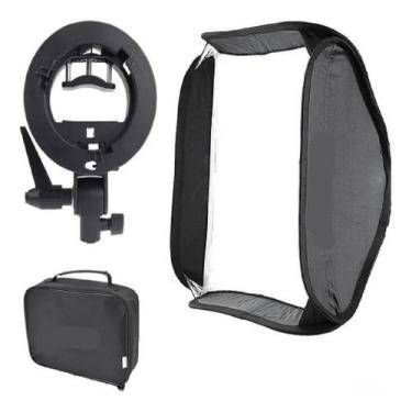Imagem de Kit Softbox Dobravel 60x60cm + Suporte + Disufor + Bolsa - Godox
