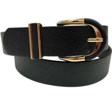 Imagem de Cinto Estiloso Feminino Fivela Metal E material sintético Atual Modelo