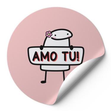 Imagem de 120 Etiquetas Redondas Adesivos Para Cliente Meme Bentô Menina Dia Dos
