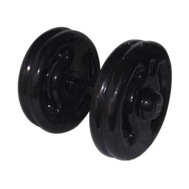 Imagem de Dumbbell Emborrachado Treinamento Funcional Academia 22Kg - ANILHAS FI