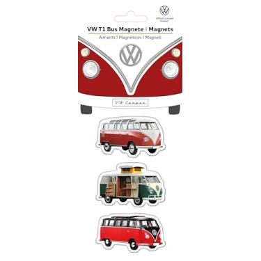 Imagem de BRISA VW Collection - Ímãs de quadro de pinboard de geladeira Volkswagen com motivos de ônibus T1 (conjunto de 3 peças/campista/multicolorido)