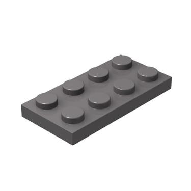 Imagem de Classic Grey Plates Bulk, Dark Gray Plate 2x4, Building Plates Flat 100 Piece, Compatible with Lego Parts and Pieces: 2x4 Gray Plates(Color: Dark Gray)