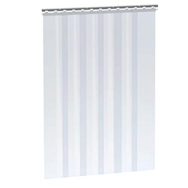 Imagem de Kit de cortina de porta para freezer, 6 peças de 96,5 cm de largura x 213,4 cm de altura, tira de cortina de PVC de 0,08 polegadas de espessura para freezers, refrigeradores e portas de armazém, com