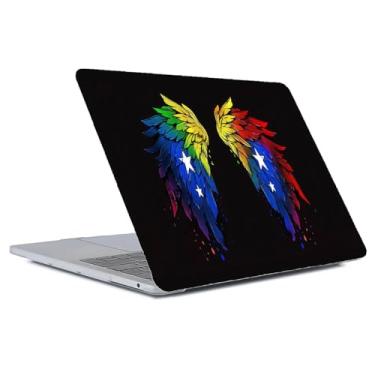 Imagem de Yicomon Compatível com MacBook Air 15 polegadas 2023 chip M2 modelo A2941, capa rígida de plástico para Mac Air 15 com Touch ID (2023) - asas coloridas