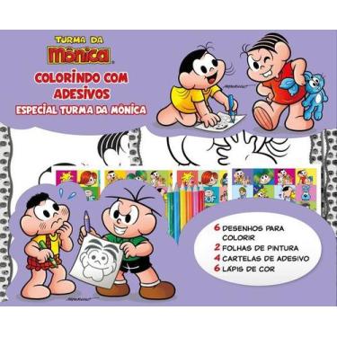 Imagem de Livro - Turma da Mônica Colorindo com Adesivos Especial
