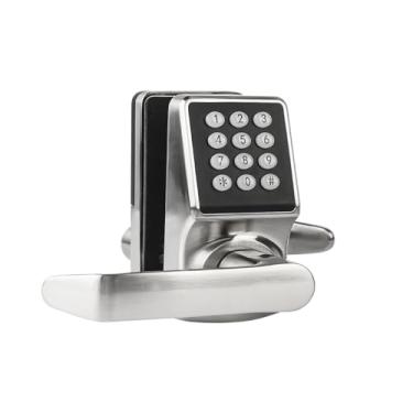 Imagem de Fechadura de porta inteligente com teclado, fechaduras para porta da frente, maçaneta eletrônica com/cartão IC/senha/chave, fechadura digital com teclado para apartamento.