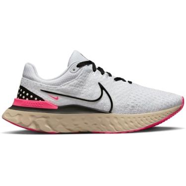 Imagem de Nike Tênis de corrida feminino React Infinity Run Flyknit 3, branco/preto-pérola, 42, 40