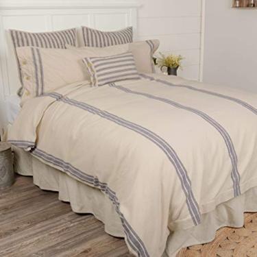 Imagem de Piper Classics Market Place Roupa de cama azul, Blue and Cream, Duvet Queen