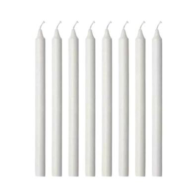 Imagem de kit com 10 Velas brancas de parafina nº 10 altura 19,7 cm - Blook