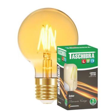 Imagem de Lâmpada Led Filamento G80 E27 Dimerizavel Taschibra, Bivolt