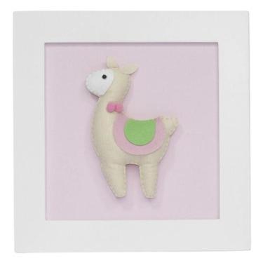 Imagem de Quadro Decorativo Lhama Quarto Bebê Infantil Menina - Potinho de Mel