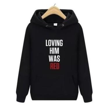 Imagem de Moletom Blusa Canguru Loving Was Red Taylor Swift Unissex - SEMPRENALU
