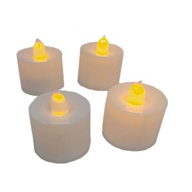 Imagem de Kit 4 Velas Eletrônica Decorativa Led Amarela - CenterCoisas