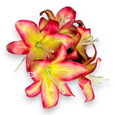 Imagem de Kit De 5 Buquês Cores Novas De Lírio Artificial Com 5 Flores - LM, Cor
