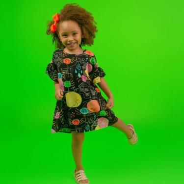 Imagem de Vestido Viscose "Dona Aranha" - Saia de Filó, 2, Estampado