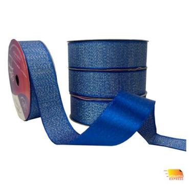 Imagem de Fita Cetim Lurex Acabamento 22mm - DECORAÇÃO  PRESENTES  LAÇOS  ARTESA