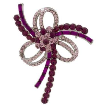 Imagem de Broche Strass Flor BRG17009 - Akasaki, Lilás, Prateado
