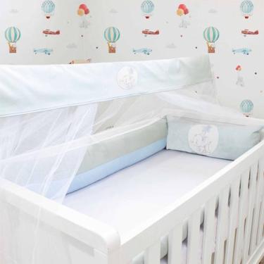 Imagem de Kit de Berço Coleção Light - 06 Peças - Bebê & Enxoval, Elefante Azul
