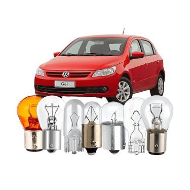 Imagem de Kit Lâmpadas Lanterna Traseira Farol Seta Ré Freio Pingo Gol G2 G3 G4 