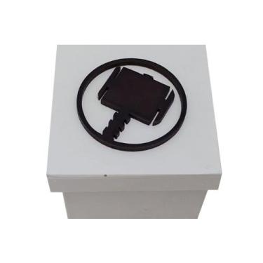 Imagem de Caixa Tampa Sapato com Aplique Mt 8x8x6 Mdf Madeira Branca - ATACADÃO 
