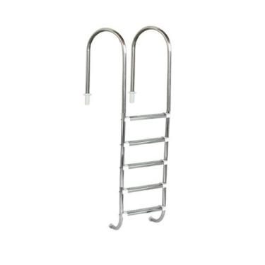 Imagem de Escada para Piscina Marinheiro 1 1/2" em Aço Inox 5 Degraus Anatômicos