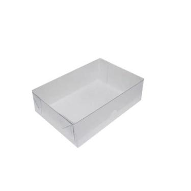 Imagem de Caixa de Papel C/tampa Transparente Nº4 Bco 19,5x16x4cm 10un - YINPACK