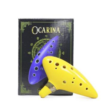 Imagem de Flauta Ocarina Cerâmica Standard 12 furos em C Dó c/ Bag