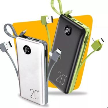 Imagem de Carregador Portatil Power Bank 20000mah Bateria Externa Universal Comp