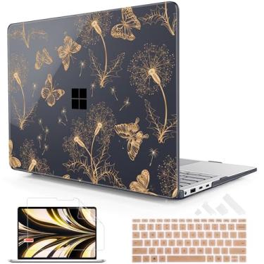 Imagem de Lepeoac Capa para laptop Microsoft Surface de 13,9 polegadas, 2024 Windows 11 Copilot+ PC, tela sensível ao toque da 7ª edição, capa rígida de plástico com capa de teclado e protetor de tela,