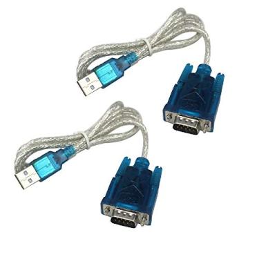 Imagem de Bolsen 2 peças HL-340 USB para RS232 com Porta Serial PDA 9 pinos DB9 Cabo Adaptador Suporte Windows7-64