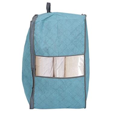 Imagem de Sacos de Armazenamento de Edredom de Carvão de Bambu Akozon A980 Com Janela Transparente - Organizadores Altos Coloridos - Azul