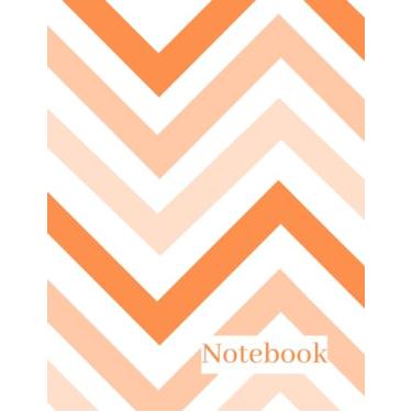 Imagem de PageVerse Expressions: Zig-Zag Themed Cover Writing Notebook, 8.5" x 11", 160 Composition Lined Pages, Orange