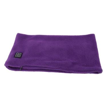 Imagem de Lenço de Aquecimento Elétrico, Alimentado por Usb, Feminino, Masculino, Almofada de Aquecimento de Pescoço, Cachecol Aquecido para Inverno, Ciclismo Ao Ar Livre (Roxo)