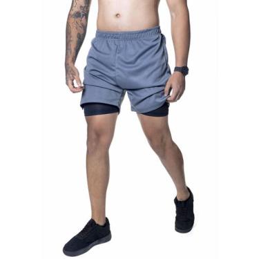 Imagem de Bermuda Short fit Masculina Academia Corrida c/ Compressão Elastano - 