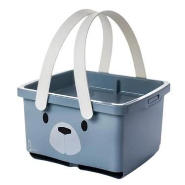 Imagem de Caixa Organizadora Porta Fraldas Ludico Decorada Com Alça Enxoval Infantil (Azul)