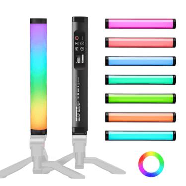 Imagem de Iluminador Bastão LED Mamen SL-B02 Light Stick Magnético 12W RGB 360° BiColor 2500K-9000K e Bateria Interna