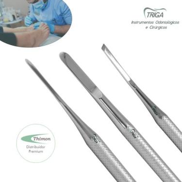 Imagem de Bisturi para Podólogo - 3 Peças - Goiva N206, Nuclear Largo N214 e Cin