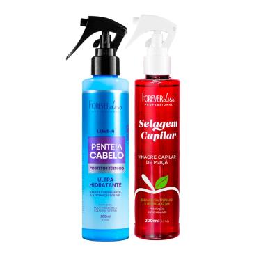 Imagem de Kit Vinagre Capilar Maçã e Penteia Cabelo 200ml Forever Liss