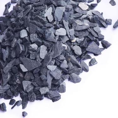 Imagem de Small World Slate & Stone Cascalho de aquário 2,7 kg - Substrato natural para aquascaping plantado, tanques de água doce e salgada - cinza - tamanho do cascalho aprox. 1/10.2 cm-1/5.1 cm (2.7 kg