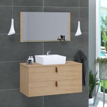 Imagem de Conjunto Gabinete de Banheiro Berlim 80 Cm - Contarini
