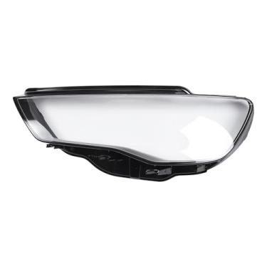 Imagem de VekAuto 1 peça de capa de lente de farol para Audi A3 2013-2015 durável PC transparente frontal esquerdo farol farol lente transparente capa de lente preta
