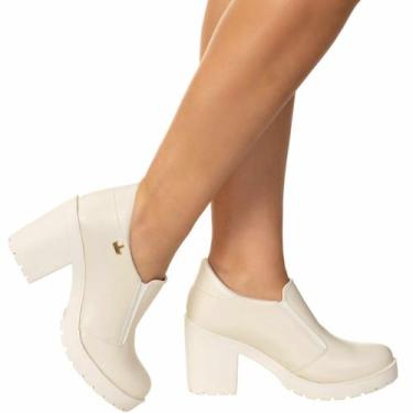 Imagem de Sapato Feminino Botinha Oxford Cano Baixo Salto Tratorado - classek, B