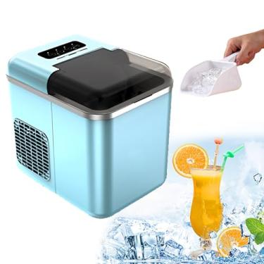 Imagem de CNAOHGHN Máquina de Gelo Automática de Bancada, Produz 9 Cubos de Gelo em 6~8 Minutos,Máquina de Gelo com Auto Limpeza Automática, Acompanha cesta e Pá para Cozinha, Escritório, Bar e Festa