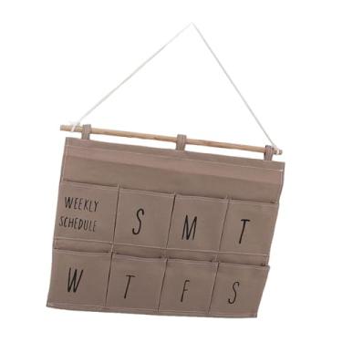 Imagem de Bolsa Pendurada Através da Porta, Tela Sólida, Programação Semanal Fofa, Pequeno Saco de Armazenamento Montado na Parede